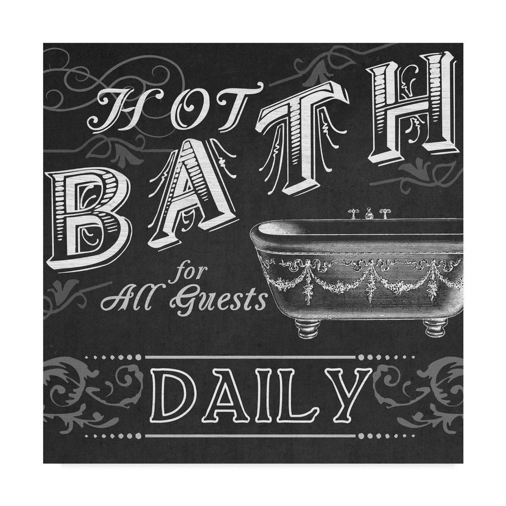 Trademark Fine Art Chalkboard Bath Signs II by June Erica Vess, 24x24