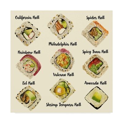 Trademark Fine Art Sushi II by Melissa Wang, 18x18