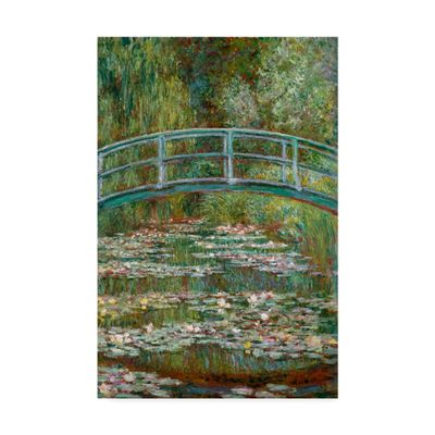 Trademark Fine Art Bridge Over a Pond of Water Lilies by Claude O. Monet, 16x24