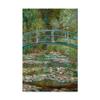 Trademark Fine Art Bridge Over a Pond of Water Lilies by Claude O. Monet, 16x24 view 1
