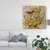 Trademark Fine Art Painted Bunting and Peaches by Marcia Matcham, 18x18 view 3