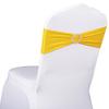 SINSSOWL Pack of 50 Spandex Yellow Chair Sashes Bows Chair Bands with Buckles for Wedding Party Birthday Feast Banquet Restaurant Bridal Shower Decorations view 1