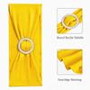 SINSSOWL Pack of 50 Spandex Yellow Chair Sashes Bows Chair Bands with Buckles for Wedding Party Birthday Feast Banquet Restaurant Bridal Shower Decorations view 4