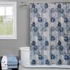 SKL Home Cubes Shower Curtain Hooks, Blue & White, Set of 12 Hooks view 2