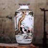 Queenbox Chinese White Ceramic Vase, Porcelain Gift Vase for Home Decoration view 3