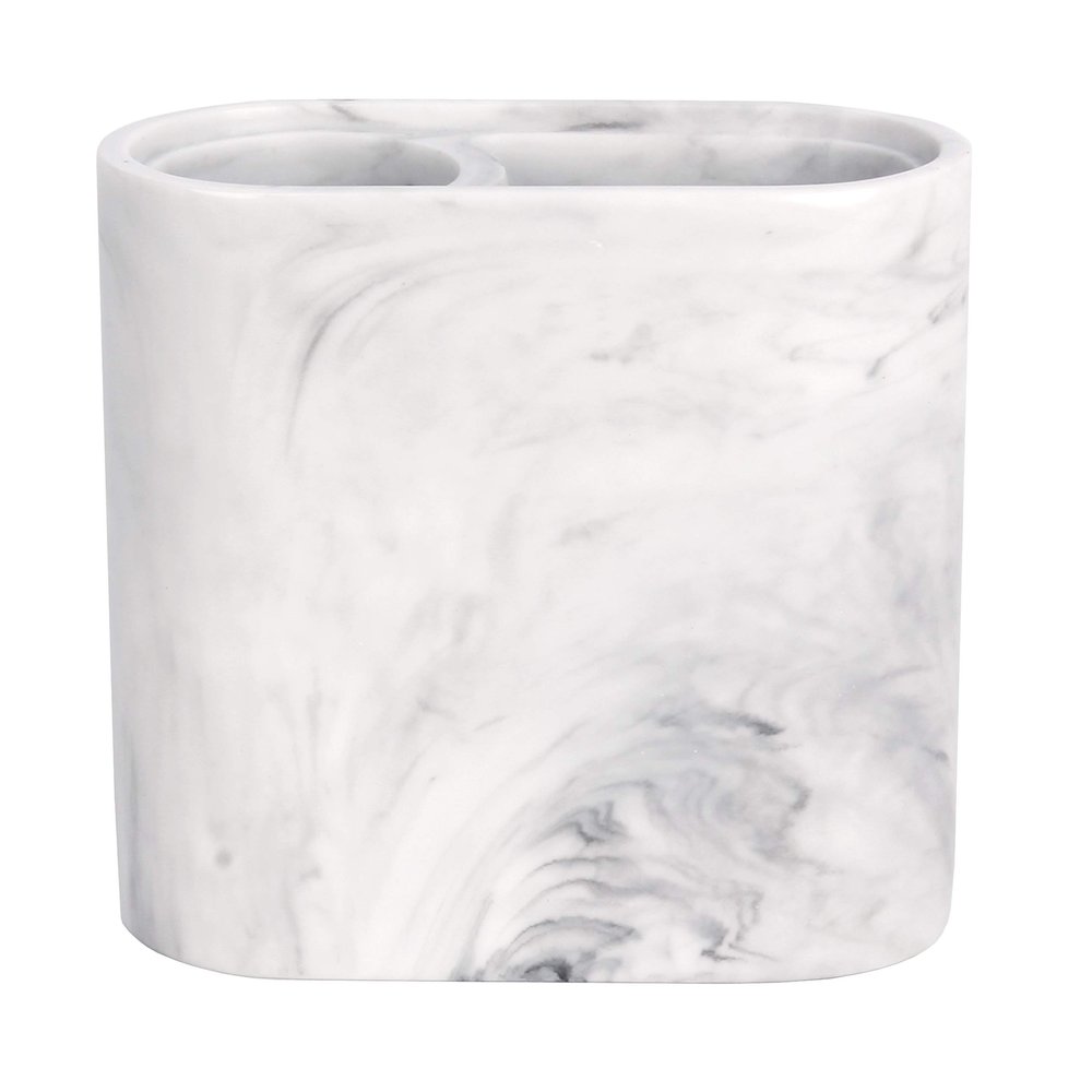 SKL Home by Saturday Knight Ltd. Marble Swirl Toothbrush Holder, White