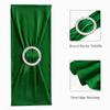 SINSSOWL 50 Pack Stretch Spandex Dark Green Chair Sashes with Slider Buckles for Wedding Chair Bows Bands Fitting Party Feast Banquet Restaurant Event Bridal Baby Shower Decoration view 3