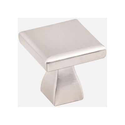 KasaWare K313SN-10 Flared Foot Square Knob, Satin Nickel - 10 Pack