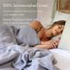 Baloo 100% French Linen Duvet Cover for Weighted Blanket (Dove Grey - 42"x72" - Throw Size) | Cooling, Soft & Durable | Certified European Flax view 2
