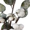Cotton Floral Spray Holiday Decor Glitter Artificial Cotton Stem 12PC view 2