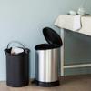 Curver Deco Bin METALLIC'S 15 L, Black/Silver Metallic, 30.3 x 26.8 x 44.8 cm view 2