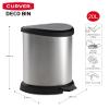 Curver Deco Bin METALLIC'S 15 L, Black/Silver Metallic, 30.3 x 26.8 x 44.8 cm view 3