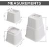 Utopia Bedding Adjustable Bed Furniture Risers - Elevation in Heights 3, 5 or 8 Inch Heavy Duty Risers for Beds and Under Bed Storage - Supports up to 1,300 lbs - (Set of 36 Riser, White) view 2