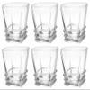 Barski - European Quality Glass - Crystal - Set of 6 - Square Shaped - Double Old Fashioned Tumblers - DOF - 12 oz. - with Layered Glass Design - Glasses are Made in Europe view 1