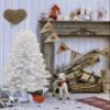 Holiday Essence 4 Foot White Artificial Christmas Tree - 300 Tips with PVC Base - Unlit view 2