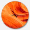 Designart 'Orange Upper Antelope Canyon' Oversized Modern Metal Clock Large Wall Clock Large Decorative Clock Wall Clock for Living Room Office Decoration view 1