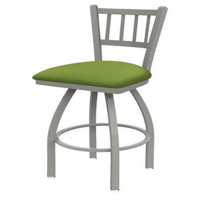 810 Contessa 30" Swivel Bar Stool with Anodized Nickel Finish and Canter Kiwi Green Seat