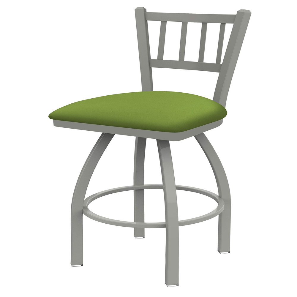 810 Contessa 30" Swivel Bar Stool with Anodized Nickel Finish and Canter Kiwi Green Seat