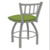 810 Contessa 30" Swivel Bar Stool with Anodized Nickel Finish and Canter Kiwi Green Seat view 3