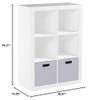 Better Homes and Gardens.. Bookshelf Square Storage Cabinet 4-Cube Organizer (Weathered) (White, 4-Cube) (White, 6-Cube) view 2