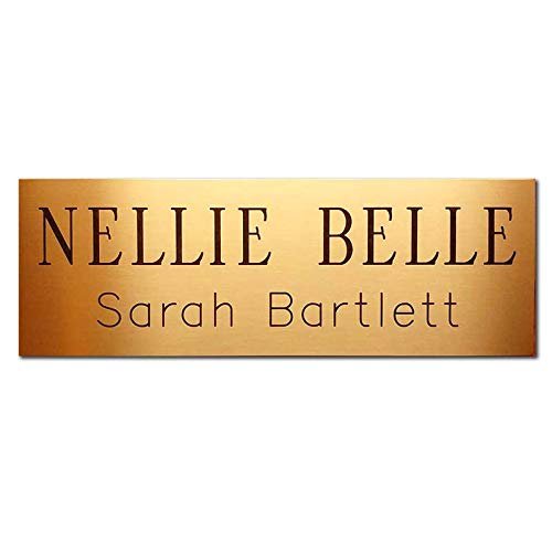 Engraved Solid Brass Name Plate 12"x4"