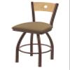 830 Voltaire 25" Swivel Counter Stool with Bronze Finish, Natural Back and Canter Sand Seat view 1