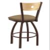 830 Voltaire 25" Swivel Counter Stool with Bronze Finish, Natural Back and Canter Sand Seat view 3