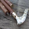 Mahira Nautical Antique Style Brass Victorian Handle Wooden Vintage Brown Walking Stick Cane view 2
