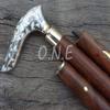 Mahira Nautical Antique Style Brass Victorian Handle Wooden Vintage Brown Walking Stick Cane view 3