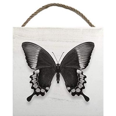 Alyson Fennell Papillon II Wooden Block, Multi-Color, 20 x 20cm