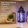 12 Clear Glass Metal Moroccan Decorative Candle Lantern with White LED Twinkle Fairy Lights & Remote Wedding Table Centerpieces, Indoor Home Decor, Outdoor Patio & Porch, Large view 4