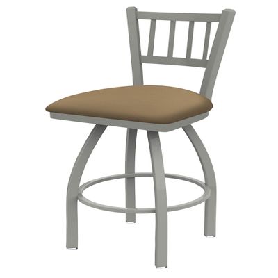 810 Contessa 30" Swivel Bar Stool with Anodized Nickel Finish and Canter Sand Seat