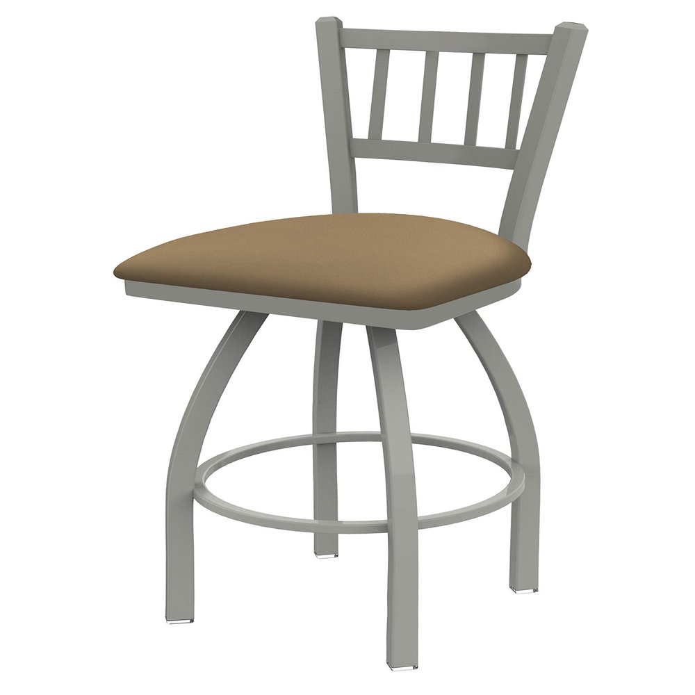 810 Contessa 30" Swivel Bar Stool with Anodized Nickel Finish and Canter Sand Seat