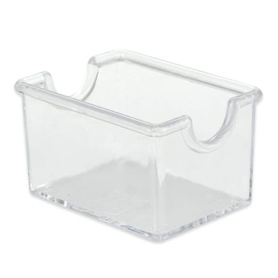 G.E.T. SC-66-CL Melamine Sugar Caddy Holder for Sweetener Packets, 20 Packet, 3.5" x 2.5", Clear (Set of 12)