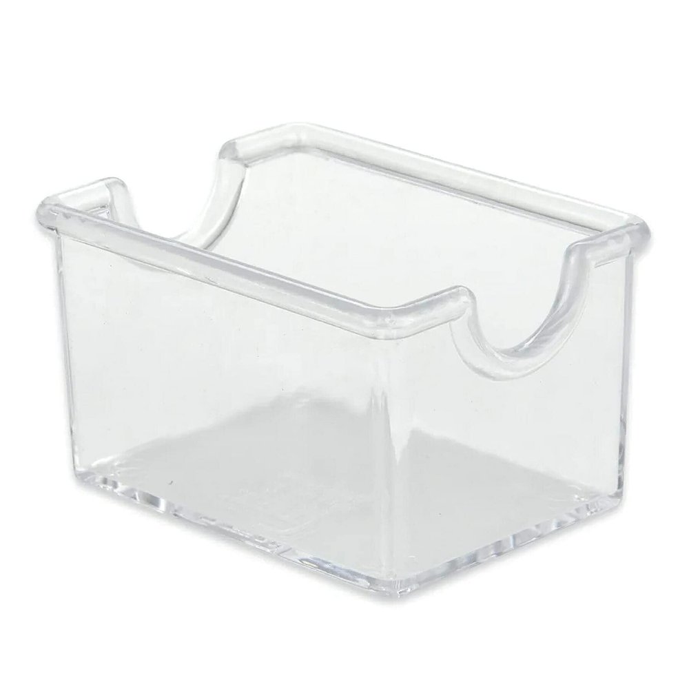 G.E.T. SC-66-CL Melamine Sugar Caddy Holder for Sweetener Packets, 20 Packet, 3.5" x 2.5", Clear (Set of 12)