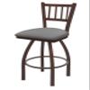 810 Contessa 36" Swivel Bar Stool with Bronze Finish and Canter Folkstone Grey Seat view 1