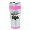 16 oz Insulated Stainless Steel Travel Mug Gymnastics Coach (Pink) view 1