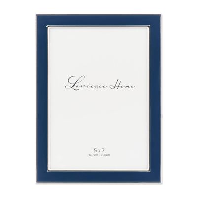 Lawrence Frames 586457 5x7 Navy Enamel Picture Frame, Blue