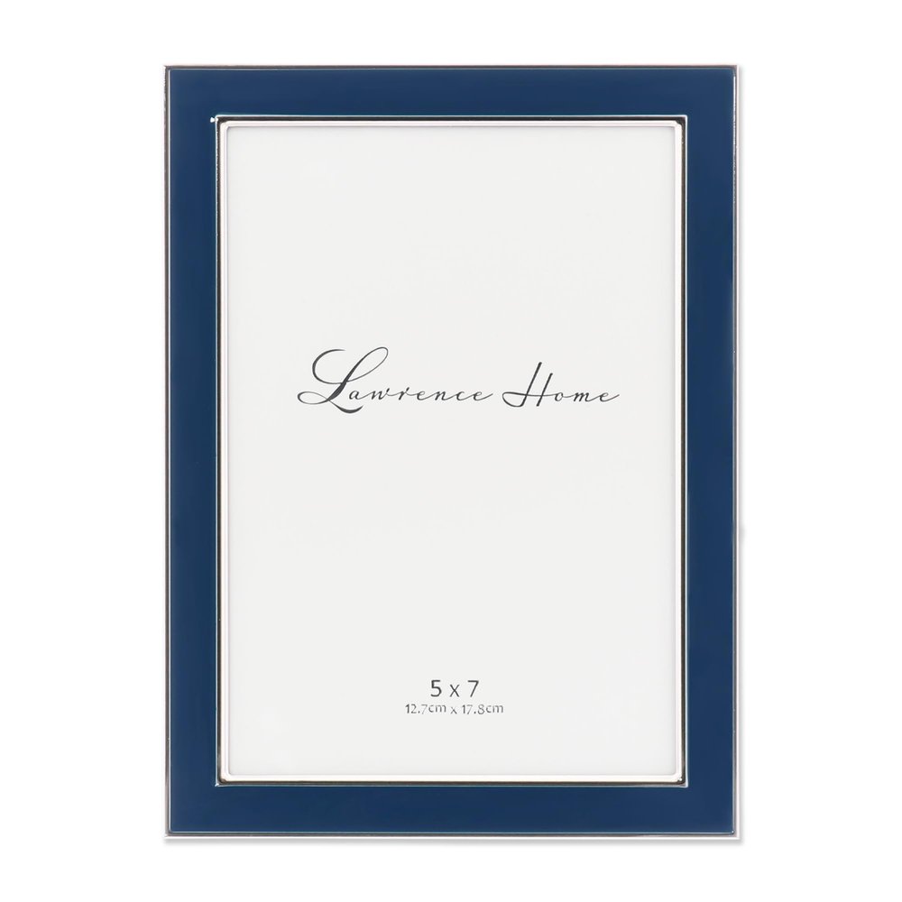 Lawrence Frames 586457 5x7 Navy Enamel Picture Frame, Blue