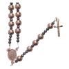 Holyart Rosary in 925 Sterling Silver with Smooth Pearl Beads ros 6 mm and 3 mm multifaceted Beads view 1