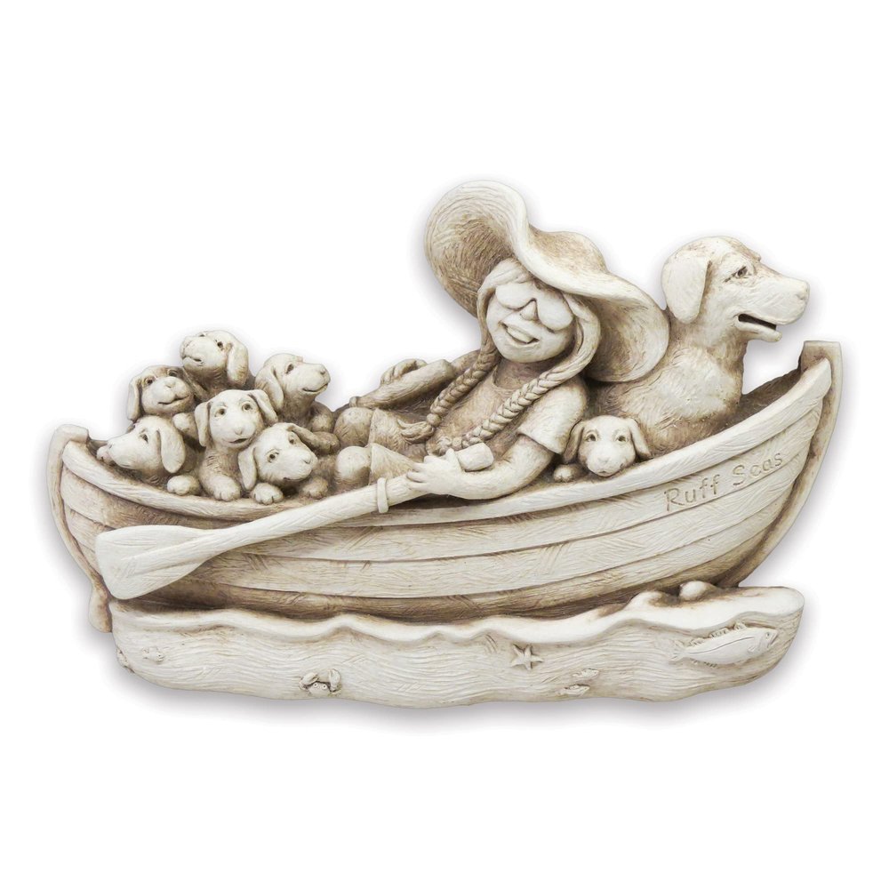 Carruth Studio, Ruff Seas Figurine, Original Sculpture Handcrafted in Stone, Artisan Made