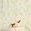 Tableclothsfactory 4 Pack 11 Sq ft. UV Protected Cream 3D Silk Rose & Hydrangea Flower Panel Wall Mat for DIY Party Centerpieces Decor view 1