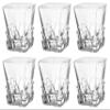 Barski - European Quality Glass - Crystal - Set of 6 - Square Shaped - Double Old Fashioned Tumblers - DOF - 11.7 oz. - with Ice Cubes Design - Glasses are Made in Europe view 1