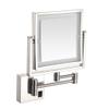 ALWUD LED Makeup Vanity Mirrors, Square Double Sided Lighted Cosmetic Mirror Wall Mounted Bathroom Mirrors, Dark Installation,Brushed_8 inch view 1