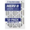 Filter King 18.25x22x2 Air Filter | 12-PACK | MERV 8 HVAC Pleated A/C Furnace Filters | MADE IN USA | Actual Size: 18.25 x 22 x 1.75" view 1