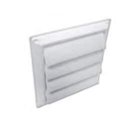 Lambro Industries 362W Wall Ven | 7" White Plastic Louvered 1 (0.875" x 10.875")