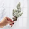 Factory Direct Craft Snowy Artificial Cypress and Pinecone Picks - Pack of 12 Snow and Glitter Accented Pine Stems (Size: 11" H) view 4