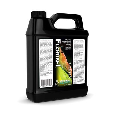 Brightwell Aquatics Florin-I Iodine Supplement for Crustaceans  Supports Molting, Growth & Shell Strength  Safe for Freshwater, Brackish & Planted Tanks, 2L