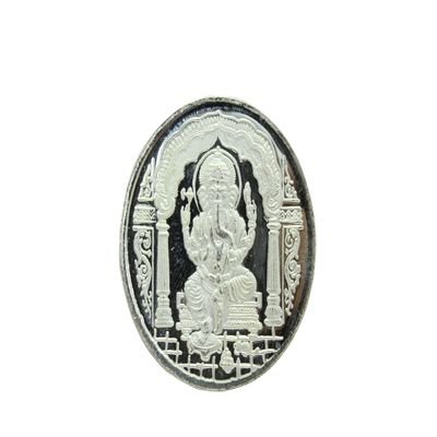Rajasthan Gems Religious 999 fine Silver Coin India God Lord Ganesha Om with Box Gift
