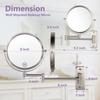 Wall Mounted Makeup Mirror, 1X/5X Magnifying Mirror Double Sided, 8 Inch Extendable Bathroom Mirror for Shaving, Nickel view 4